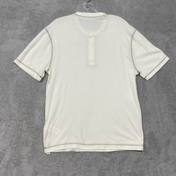 Madewell‎ Mens Shirt XS Recycled Cotton Blend Henley Creme Fraiche NL138 - Picture 4 of 8